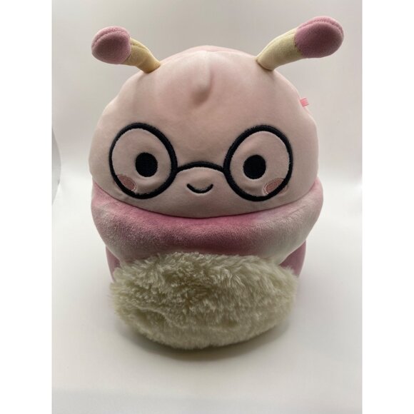 Squishmallows Pink & Cream Caterpillar Plush Toy With Glasses - Picture 1 of 10
